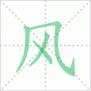 汉字风的笔顺笔画顺序如何写？