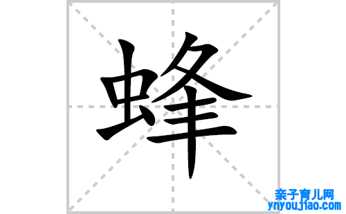蜂的笔顺笔画怎么写(蜂的拼音、部首、解释及成语解读)