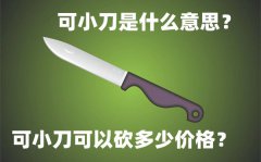 可小刀是什么意思_可小刀一般可以砍多少价格？