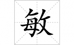 敏的笔顺笔画怎么写？汉字敏的拼音、部首、成语