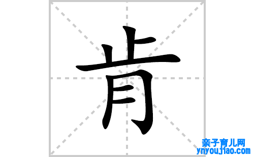 肯的笔顺笔画怎么写