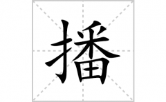 播的笔顺笔画怎么写？汉字播的拼音、部首词语组词