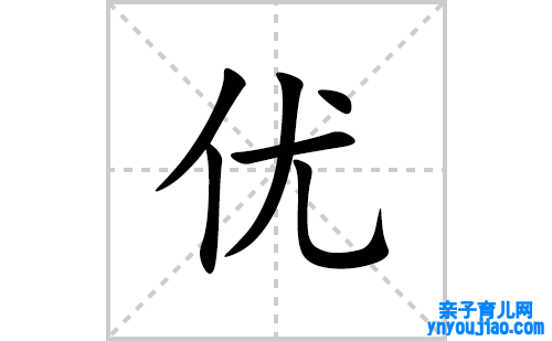 优的笔顺笔画怎么写(优的拼音、部首、表明及成语解读)