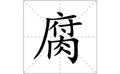 腐的笔顺笔画怎么写？汉字腐的拼音、部首词语组词