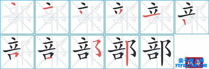 部的笔顺、笔画