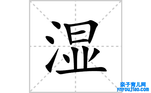 湿的笔顺笔画怎么写(湿的拼音、部首、表明及成语解读)