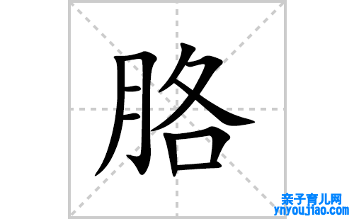 胳的笔顺笔画怎么写(胳的拼音、部首、表明及成语解读)