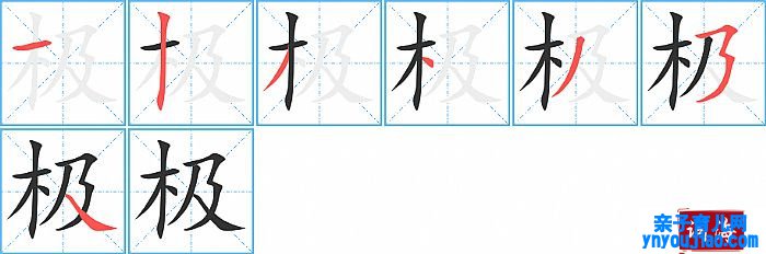 极的笔顺、笔画