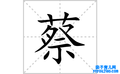 蔡的笔顺笔画怎么写(蔡的拼音、部首、表明及成语解读)