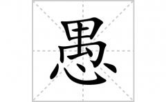 愚的笔顺笔画怎么写？汉字愚的拼音、部首词语组词