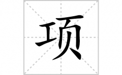 项的笔顺笔画怎么写？汉字项的拼音、部首词语组词