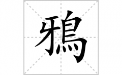<b>鴉的笔顺笔画怎么写？汉字鴉的拼音、部首词语组词</b>