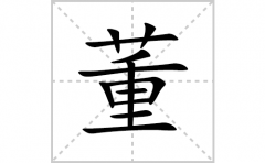 董的笔顺笔画怎么写？汉字董的拼音、部首词语组词