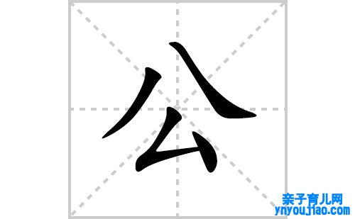 公的笔顺、笔画怎么写(公的拼音、部首、表明及成语解读)