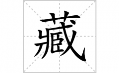 藏的笔顺笔画怎么写？汉字藏的拼音、部首词语组词