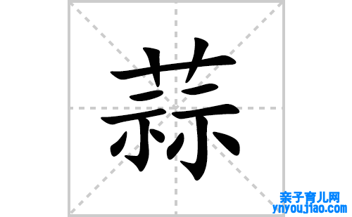 蒜的笔顺笔画怎么写(蒜的拼音、部首、表明及成语解读)