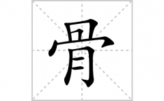 骨的笔顺笔画怎么写？汉字骨的拼音、部首词语组词