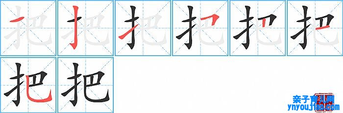 把的笔顺、笔画