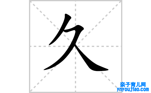 久的笔顺笔画怎么写（久的笔画、拼音、表明及成语详解）