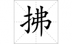 拂的笔顺笔画怎么写-解读汉字拂的笔画、拼音及成语组词