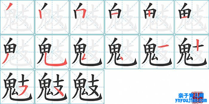 鬾的笔顺、笔画
