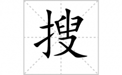 搜的笔顺笔画怎么写？汉字搜的拼音、部首词语组词