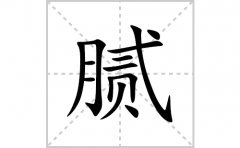 腻的笔顺笔画怎么写？汉字腻的拼音、部首词语组词