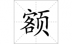 额的笔顺笔画怎么写？汉字额的拼音、部首词语组词