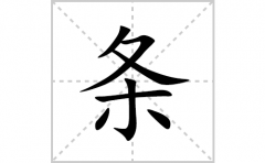 条的笔顺笔画怎么写？汉字条的拼音、部首词语组词