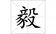 毅的笔顺笔画怎么写？汉字毅的拼音、部首词语组词