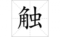 触的笔顺笔画怎么写？汉字触的拼音、部首词语组词