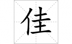 佳的笔顺笔画怎么写？汉字佳的拼音、部首词语组词