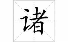 诸的笔顺笔画怎么写？汉字诸的拼音、部首词语组词