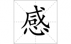 感的笔顺笔画怎么写？汉字感的拼音、部首词语组词