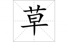 草的笔顺笔画怎么写？汉字草的拼音、部首词语组词