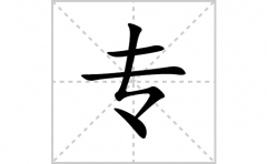 专的笔顺笔画怎么写？汉字专的拼音、部首词语组词