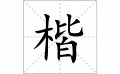 楷的笔顺笔画怎么写(楷的拼音、部首、解释及成语解读)
