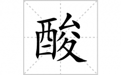 酸的笔顺笔画怎么写(酸的拼音、部首、解释及成语解读)