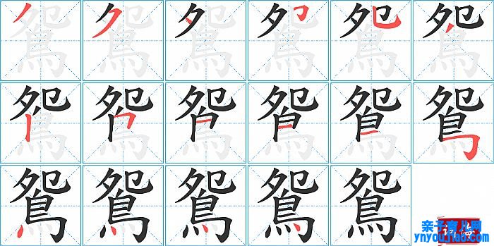 鴛的笔顺、笔画