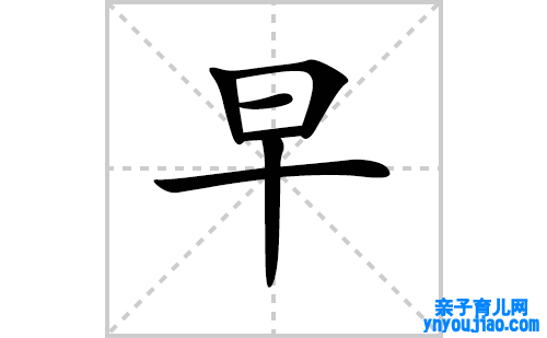 早的笔顺笔画怎么写(早的拼音、部首、表明及成语解读)