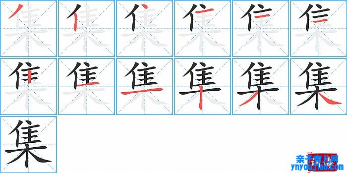 集的笔顺、笔画