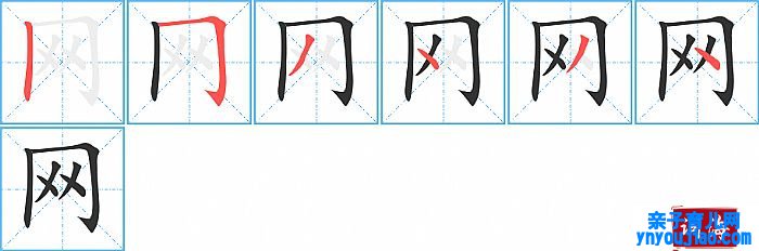 网的笔顺、笔画