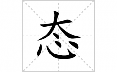 态的笔顺笔画怎么写(态的拼音、部首、解释及成语解读)