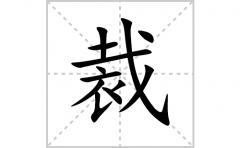 裁的笔顺笔画怎么写(裁的拼音、部首、解释及成语解读)