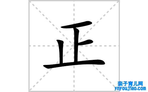 正的笔顺笔画怎么写(正的拼音、部首、表明及成语解读)