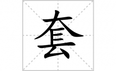 套的笔顺笔画怎么写(套的拼音、部首、解释及成语解读)