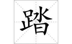 <b>踏的笔顺笔画怎么写(踏的拼音、部首、解释及成语解读)</b>