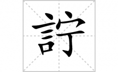 詝的笔顺笔画怎么写(詝的拼音、部首、解释及成语解读)