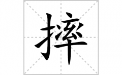 摔的笔顺笔画怎么写(摔的拼音、部首、解释及成语解读)
