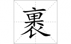 裹的笔顺笔画怎么写(裹的拼音、部首、解释及成语解读)
